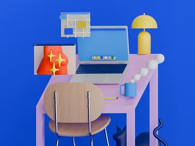 Desk 3d 3d illustration illustration texture