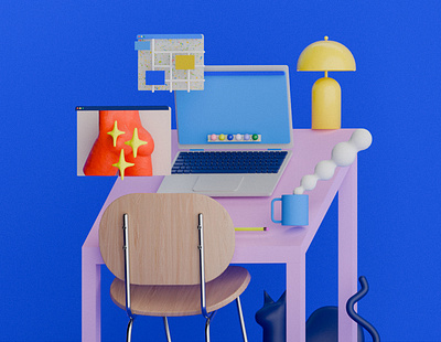 Desk 3d 3d illustration illustration texture