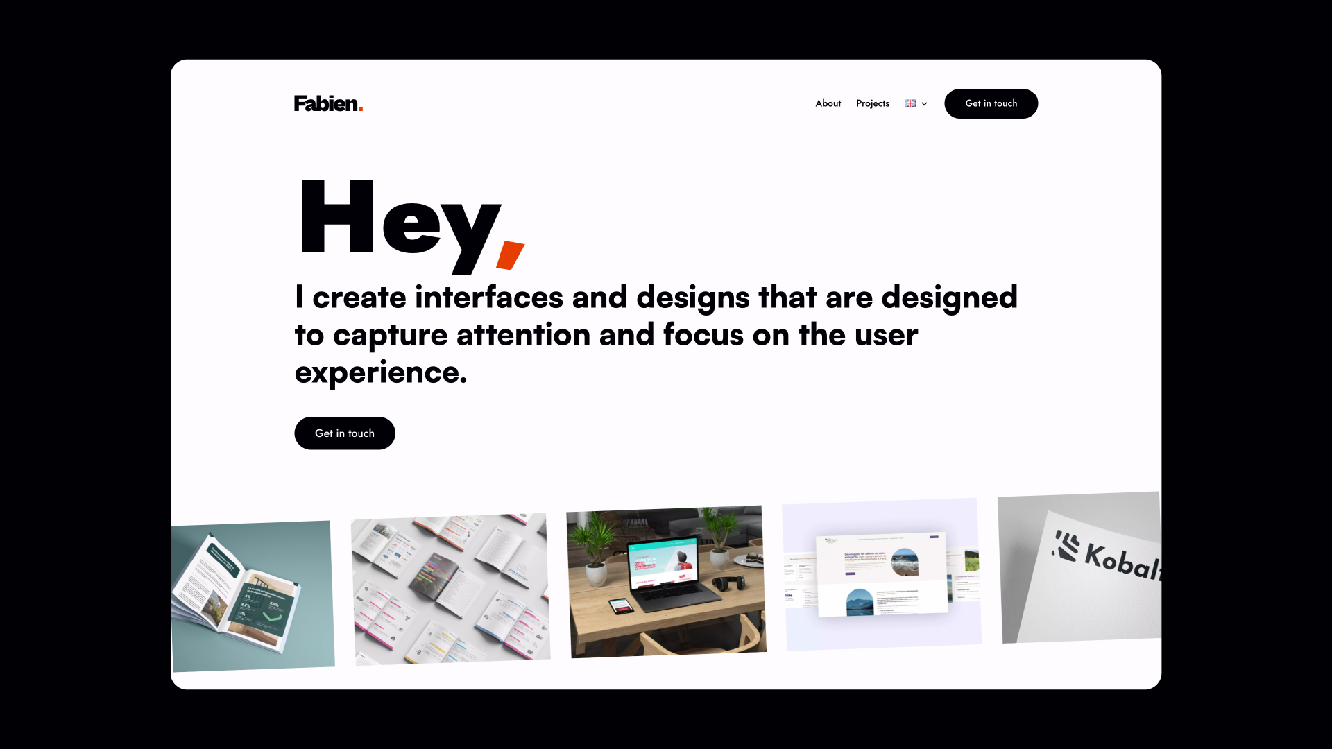 Portfolio - Fabien Bertrand branding graphic design ui