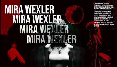 Mira Wexler: Cyberpunk Character Visual art conceptart cyberpunk graphicdesign illustration poster sci fi