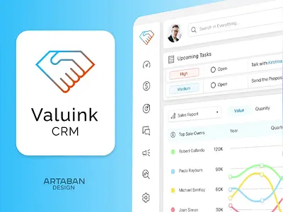 Valuink CRM Platform artaban.design crm dashboad product design ui ux valuink