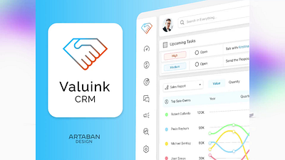 Valuink CRM Platform artaban.design crm dashboad product design ui ux valuink