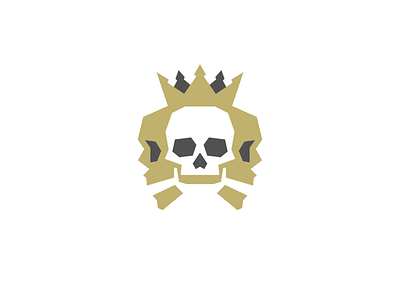 Skull Kings creative crown gold horror king kings logo negative space scary skull skulls