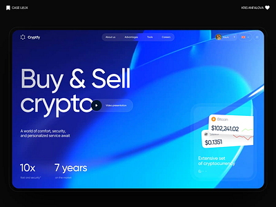 Buy & Sell Crypto — Modern Exchange Landing Page UI/UX animation crypto exchange landing crypto web design defi landing page exchange website fintech website glassmorphism ui hero section design landing page landing page design modern web design portfolio tracking ui responsive website ui ui design ux design wallet and swap ui web3 website webdesign website