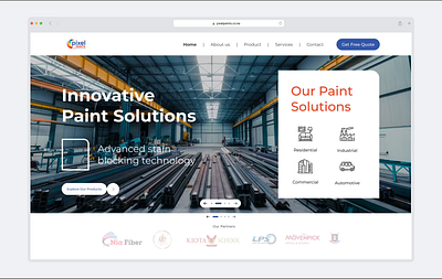 Pixel Paints Website UI/UX branding careers portal design illustration landing page paints product design tech company uiux web app website