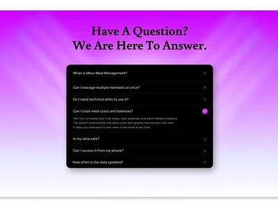 FAQ Section Design clean design design faq figma gradient background graphic design minimal design modern ui product design question ui ux web design