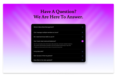 FAQ Section Design clean design design faq figma gradient background graphic design minimal design modern ui product design question ui ux web design