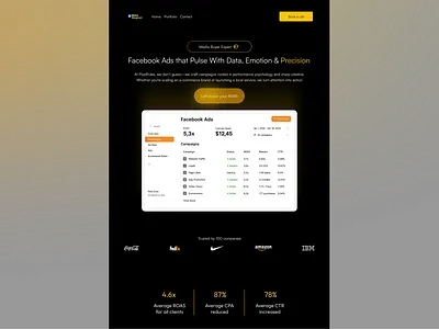 Meta Magnet – Agency Website adagency agency b2b businesswebsite conversiondesign digitalmarketing dribbble facebookads figma interface landingpage marketing minimal mockup performanceagency productdesign uiux uxdesign webdesign