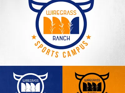 Logo exploration - Wiregrass Ranch cattle chipdavid dogwings horns logo ranch sports complex vector