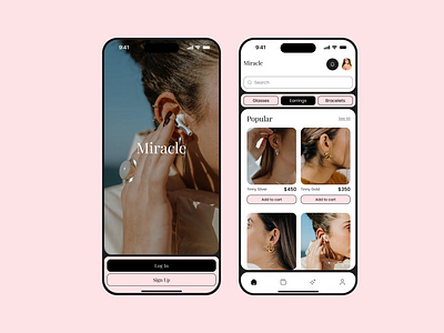 ⬆️ Jewelry Store App Design design e commerce app e commerce interface fashion app graphic design jewelry store luxury goods minimal design mobile design product display shopping app ui uiux design ux