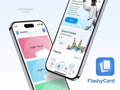 Flashycard - Language and vocabulary learning app Case Study accessibility test artaban design clarity data driven design flashycard app hotjar language learning app microinteraction product realistic approach design ui usability test ux