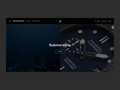 Panerai Release Concept - HP 2023 design digital ecommerce ui ux web webdesign website