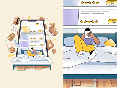 Online Shopping character design design illustration product ui vector webdesign