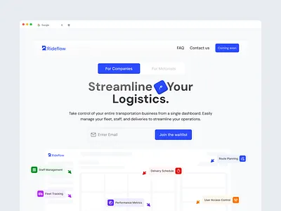 Logistics website landing page. branding design graphic design landing page product design ui user experience user interface ux web design web3 website