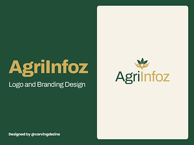 Logo Design for Agriinfoz – Where Agriculture Meets Information agriculture agriculture logo brand design branding carvingdezine case study design forest green graphic design knowledge logo minimal presentation vector warm gold