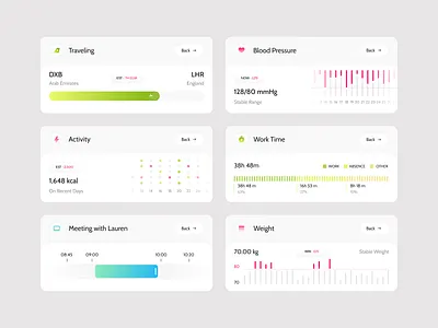 Custom Widgets app application components design design system health ios macos meeting traveling widget widgets