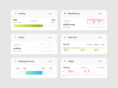 Custom Widgets app application components design design system health ios macos meeting traveling widget widgets