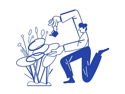 Growth and increase character design design illustration product ui vector webdesign