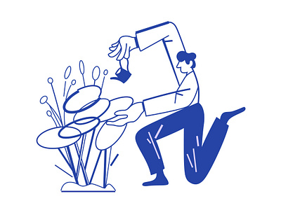 Growth and increase character design design illustration product ui vector webdesign