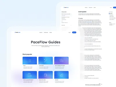 Guides Page - Team Management SaaS business cards design documentation guides illustration light theme product design saas ui ux uxui uxui design web design