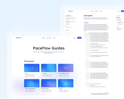 Guides Page - Team Management SaaS business cards design documentation guides illustration light theme product design saas ui ux uxui uxui design web design