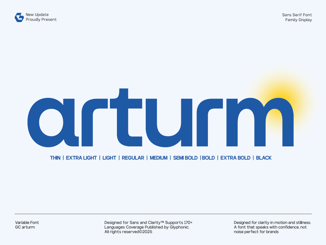 GC Arturm – Modern Variable Sans advertising branding clean corporate design elegant elegant font family font glyph glyphonic graphic design logotype modern neutral poster sans serif typeface variable