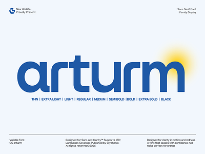 GC Arturm – Modern Variable Sans advertising branding clean corporate design elegant elegant font family font glyph glyphonic graphic design logotype modern neutral poster sans serif typeface variable
