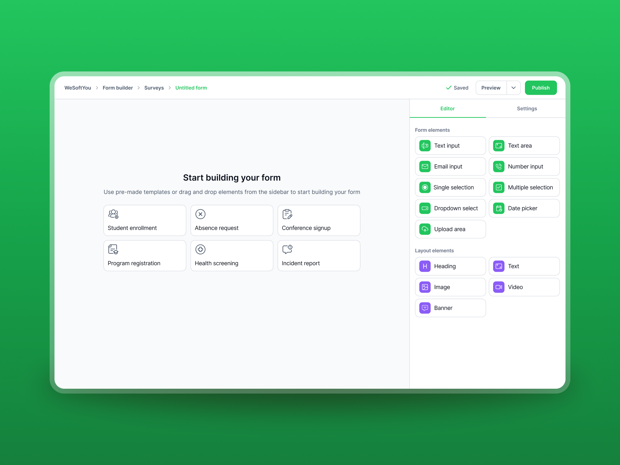 Custom Form Builder for Schools & Organizations automatedforms customforms datacollection educationtech formbuilder formcreation formmanagement onlineforms productdesign responsiveforms schoolmanagement ui design uiux userinterface ux design webdesign