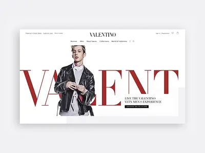 Valentino Homepage Concept design digital ecommerce fashion ui ux web webdesign website