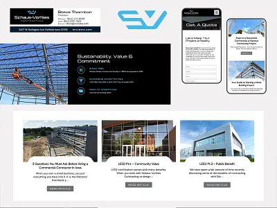 Schaus-Vorhies Contracting Project builder branding builder logo builder website construction construction branding construction logo construction website contracting contracting branding contracting logo contracting website general contractor iowa