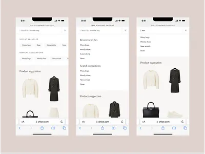 Chloé Search Concept design digital ecommerce fashion ui ux web webdesign website