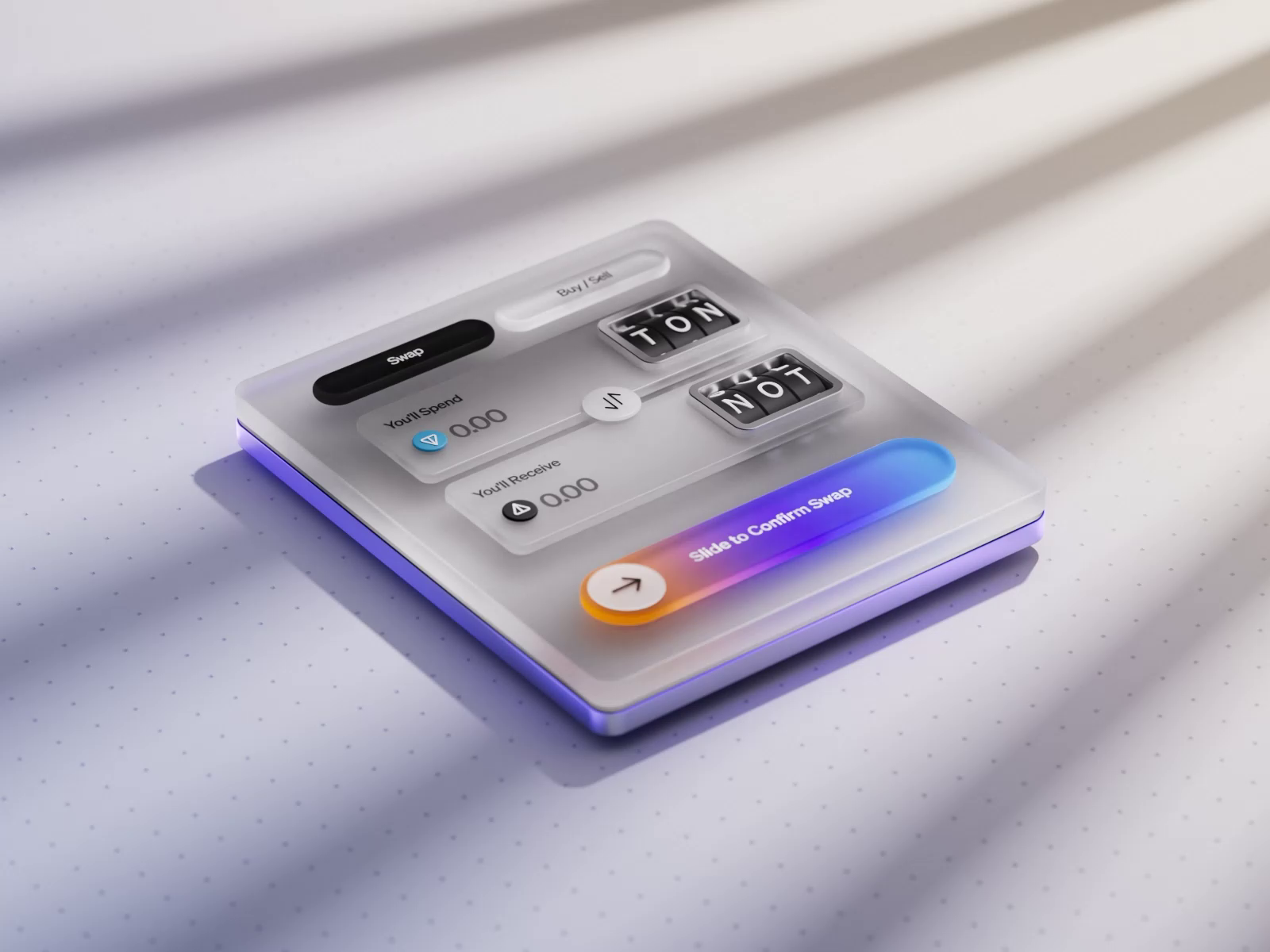 Example of Crypto Swap Animation | an Animated 3D Swap Component