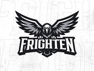 White Raven Logo Mascot | FRIGHTEN bird branding esport esportlogo gaming graphic design hawk illustration logo mascot raven raven logo sports sports logo white raven