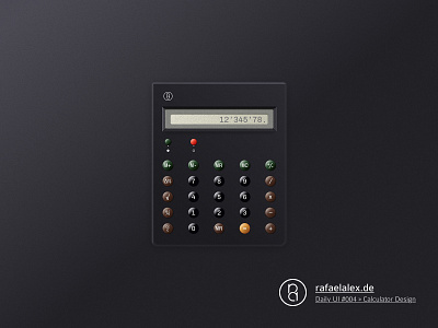 Daily UI #004 – Calculator app design calculator chivo mono dailyui interface design product design retro ui design vintage
