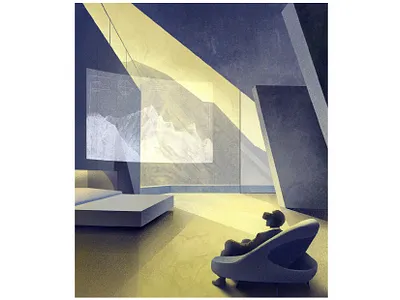 Going into Nature | Futuristic Editorial Illustration ai architecture article bussiness editorial future futuristic illustration interior magazine man nature science screen sky fi tech techhnology vr
