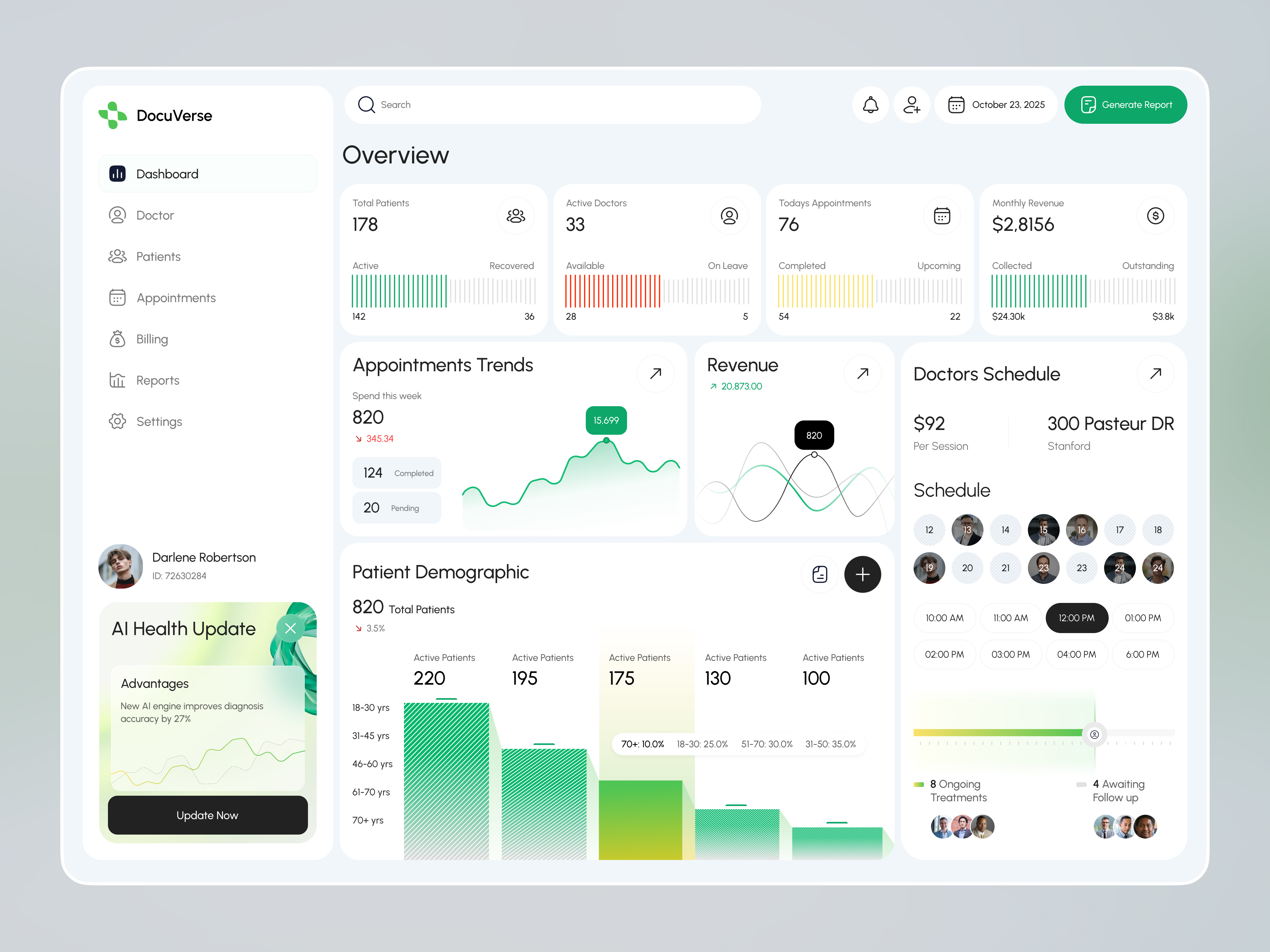 Doctor Dashboard UI | SaaS CRM admin dashboard appointment system clean dashboard digital health doctor dashboard healthcare dashboard healthtech ui medical dashboard medtech minimal dashboard modern ui design product design saas saas dashboard saas ui ui design ux design web web app design web design