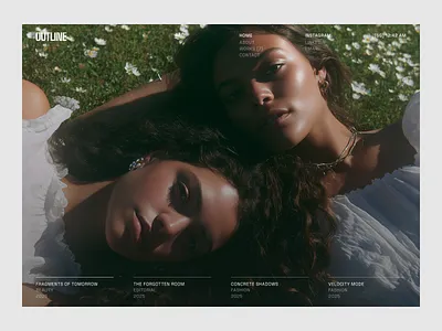 Landing Page — Outline Agency Portfolio Website agency bold branding cinematic creative design framer landing page minimal modernist photography portfolio studio typography ui website