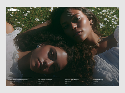 Landing Page — Outline Agency Portfolio Website agency bold branding cinematic creative design framer landing page minimal modernist photography portfolio studio typography ui website