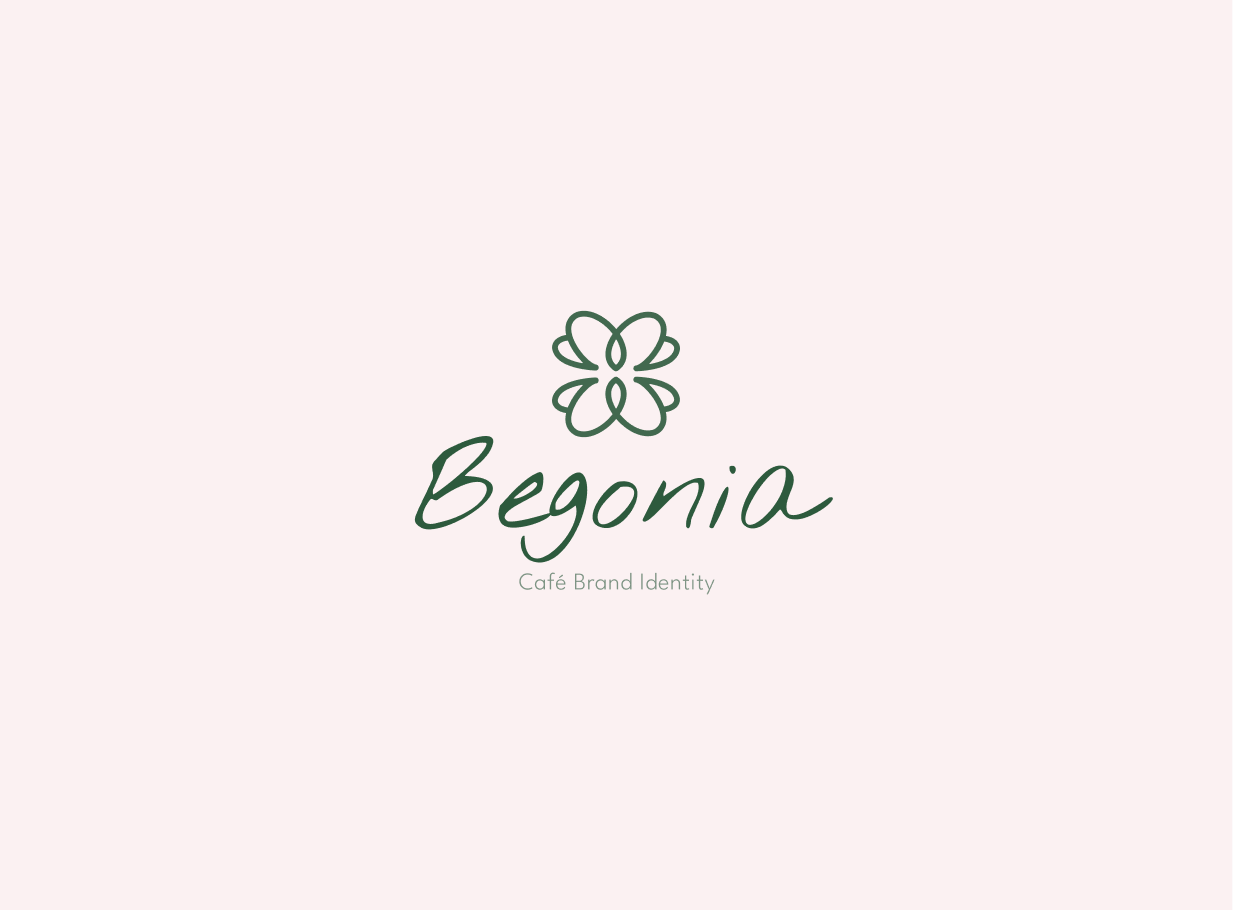 Begonia | Cafe Brand Identity brand identity branding design figma graphic design identity illustration logo mock up photoshop typography ui vector