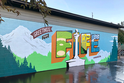 Fife mural fife mural tacoma wall art