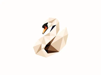 Swan Lowpoly beauty branding design duck graphic design icon illustration logo logo design swan swan logo symbol vector