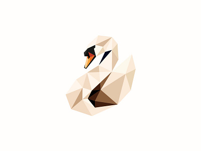 Swan Lowpoly beauty branding design duck graphic design icon illustration logo logo design swan swan logo symbol vector