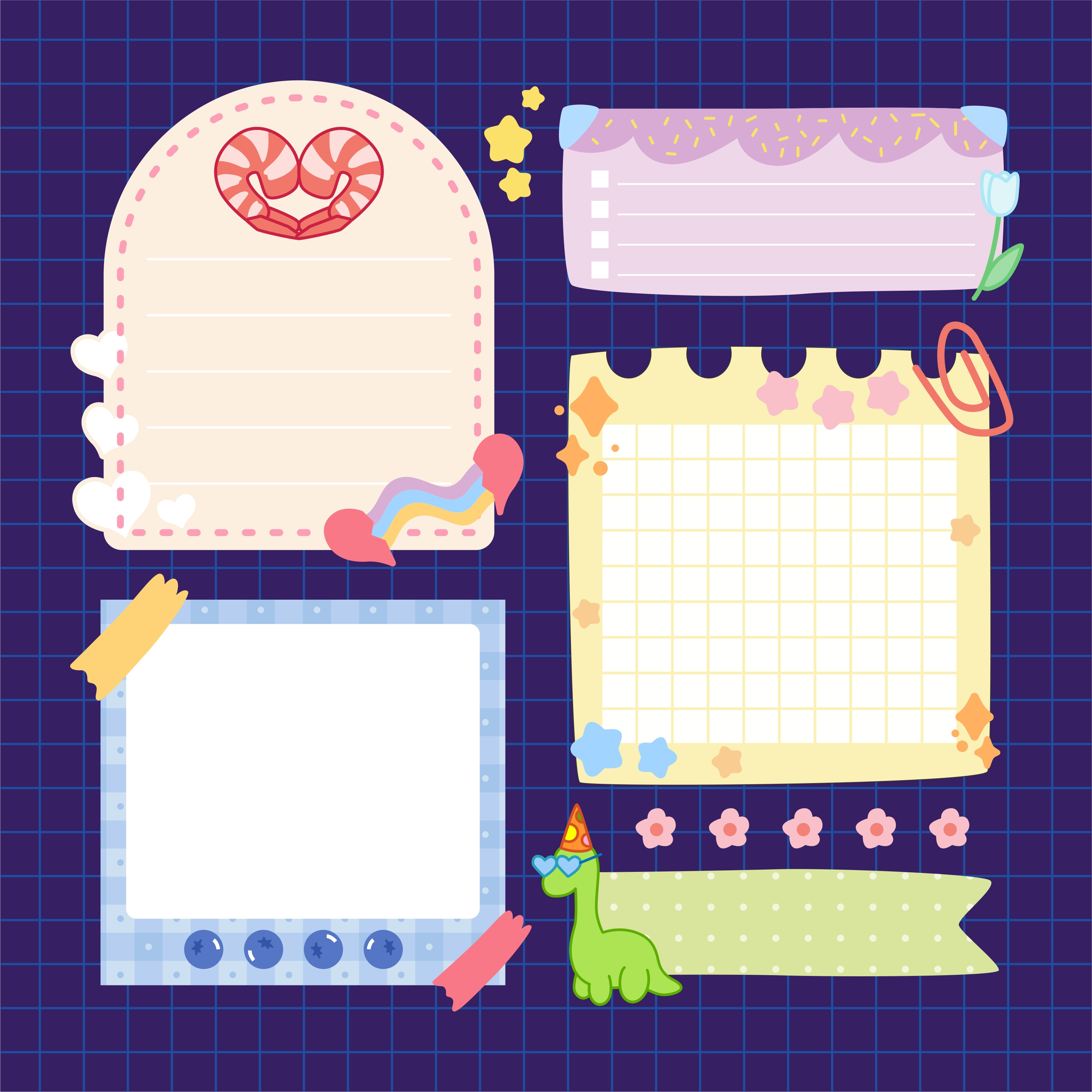 a pack sticky notes frame design element frame hand drawn stationery