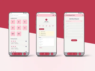 BloodList Manager app ui