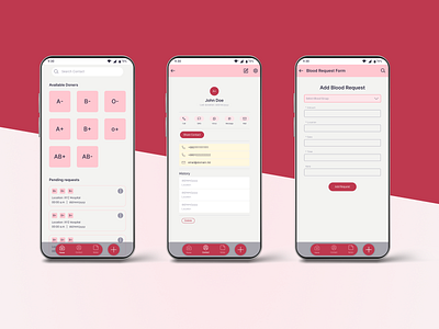 BloodList Manager app ui