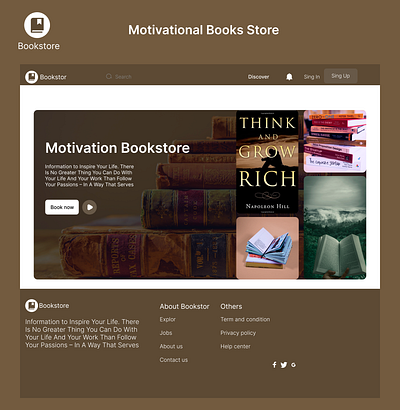 Book Store Web App-Motivational Books 003 bookstore brand branding dailyuichallenge daliyui design trend ui uidesign ux