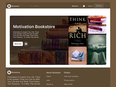 Book Store Web App-Motivational Books 003 bookstore brand branding dailyuichallenge daliyui design trend ui uidesign ux