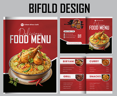 Food Menu Design / Bi fold brochure design 3d advertising animation banner bloger branding brochure business design event fastfood food food flyer graphic design illustration logo motion graphics pizza restaurant social media
