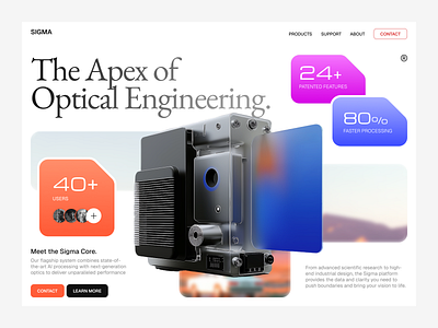 Sigma - Website design ai technology clean layout clean ui design concept digital product futuristic design hero section high tech interface design landing page landing page concept minimal design modern web design product design tech landing page ui ui concept ui ux web design web interface
