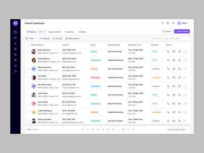 EHR/ EMR Design : B2B Webapp ehr emd emr health medical software tech ui